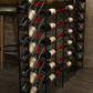Iron Floor Wine Bottle & Glass Rack Black Industrial Wine Rack with Stemware Holder Clearhalo 'furn' 'furn_wine_racks' 'Furniture' 'Kitchen & Dining Furniture' 'Wine Racks' 'wine_racks' 5651816