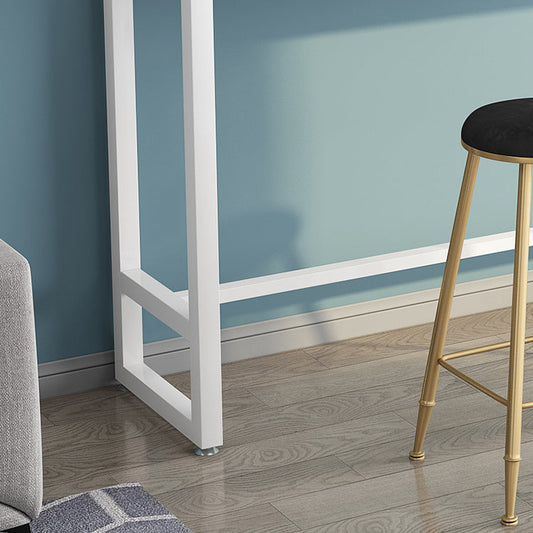 Contatrice moderna del rettangolo di rettangolo tavolino in pietra con gambe metalliche