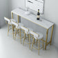 Glossy White Marble Top Bar Table Glam Pub Table with Metal Frame Gold Without Chairs Clearhalo 'Bar Furniture' 'Bar Tables' 'bar_tables' 'furn' 'furn_bar_tables' 'Furniture' 'Kitchen & Dining Furniture' 5651912