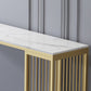 Rectangular Artificial Marble Pub Table Luxurious Bistro Table with Double Pedestal Clearhalo 'Bar Furniture' 'Bar Tables' 'bar_tables' 'furn' 'furn_bar_tables' 'Furniture' 'Kitchen & Dining Furniture' 5652000