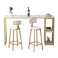 Rectangular Artificial Marble Pub Table Luxurious Bistro Table with Double Pedestal Clearhalo 'Bar Furniture' 'Bar Tables' 'bar_tables' 'furn' 'furn_bar_tables' 'Furniture' 'Kitchen & Dining Furniture' 5652002