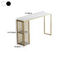 Rectangular Artificial Marble Pub Table Luxurious Bistro Table with Double Pedestal Clearhalo 'Bar Furniture' 'Bar Tables' 'bar_tables' 'furn' 'furn_bar_tables' 'Furniture' 'Kitchen & Dining Furniture' 5652008