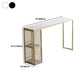 Rectangular Artificial Marble Pub Table Luxurious Bistro Table with Double Pedestal Clearhalo 'Bar Furniture' 'Bar Tables' 'bar_tables' 'furn' 'furn_bar_tables' 'Furniture' 'Kitchen & Dining Furniture' 5652009
