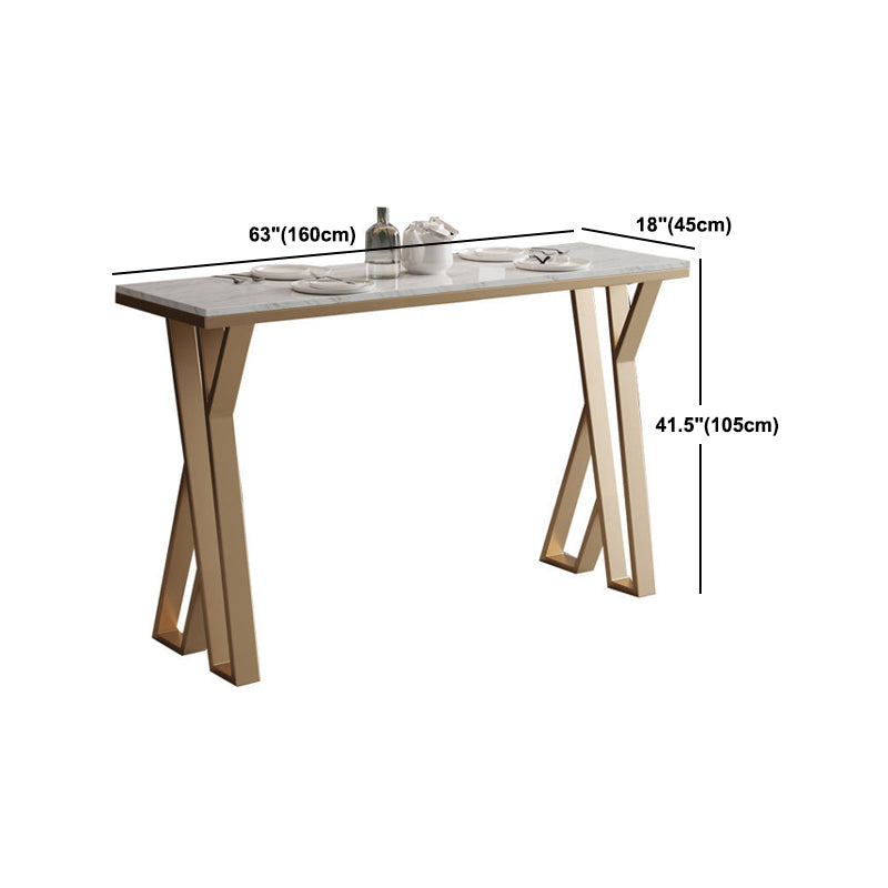 Bancone della barra di pietra glam nordica tavola da barra in metallo per cucina