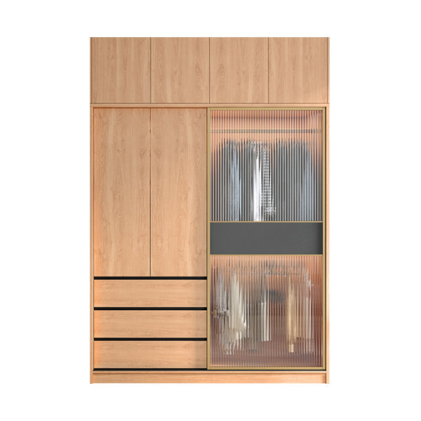 Sliding Engineered Wood Wardrobe Closet Modern Wardrobe Cabinet Clearhalo 'Armoires & Wardrobes' 'armoires_wardrobes' 'Bedroom Furniture' 'furn' 'furn_armoires_wardrobes' 'Furniture' 5652206