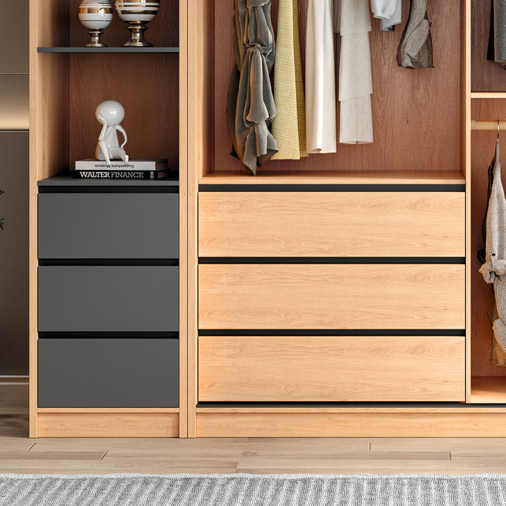 Sliding Engineered Wood Wardrobe Closet Modern Wardrobe Cabinet Clearhalo 'Armoires & Wardrobes' 'armoires_wardrobes' 'Bedroom Furniture' 'furn' 'furn_armoires_wardrobes' 'Furniture' 5652211