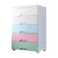 Plastic Home Non-Hanging Armoire Modern Style Storage Cabinet with Caster Wheels 18"L x 12"W x 32"H Multi-Color 5 Clearhalo 'Armoires & Wardrobes' 'armoires_wardrobes' 'Bedroom Furniture' 'furn' 'furn_armoires_wardrobes' 'Furniture' 5652299
