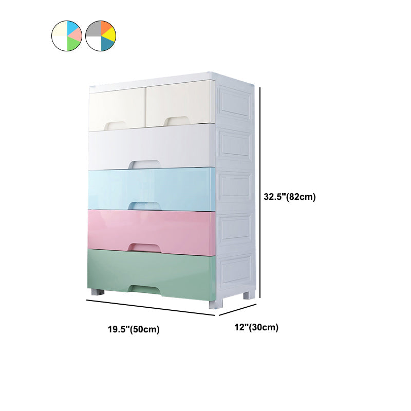 Plastic Home Non-Hanging Armoire Modern Style Storage Cabinet with Caster Wheels Clearhalo 'Armoires & Wardrobes' 'armoires_wardrobes' 'Bedroom Furniture' 'furn' 'furn_armoires_wardrobes' 'Furniture' 5652333