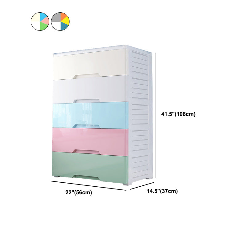 Plastic Home Non-Hanging Armoire Modern Style Storage Cabinet with Caster Wheels Clearhalo 'Armoires & Wardrobes' 'armoires_wardrobes' 'Bedroom Furniture' 'furn' 'furn_armoires_wardrobes' 'Furniture' 5652334
