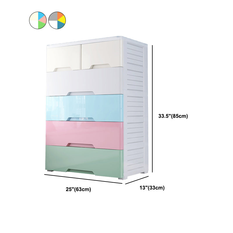 Plastic Home Non-Hanging Armoire Modern Style Storage Cabinet with Caster Wheels Clearhalo 'Armoires & Wardrobes' 'armoires_wardrobes' 'Bedroom Furniture' 'furn' 'furn_armoires_wardrobes' 'Furniture' 5652337