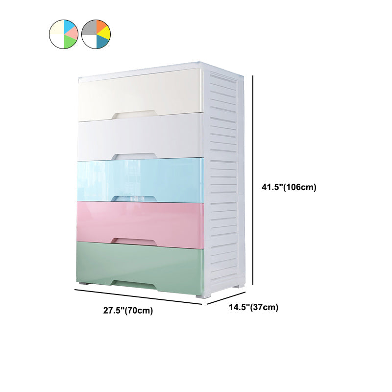 Plastic Home Non-Hanging Armoire Modern Style Storage Cabinet with Caster Wheels Clearhalo 'Armoires & Wardrobes' 'armoires_wardrobes' 'Bedroom Furniture' 'furn' 'furn_armoires_wardrobes' 'Furniture' 5652338
