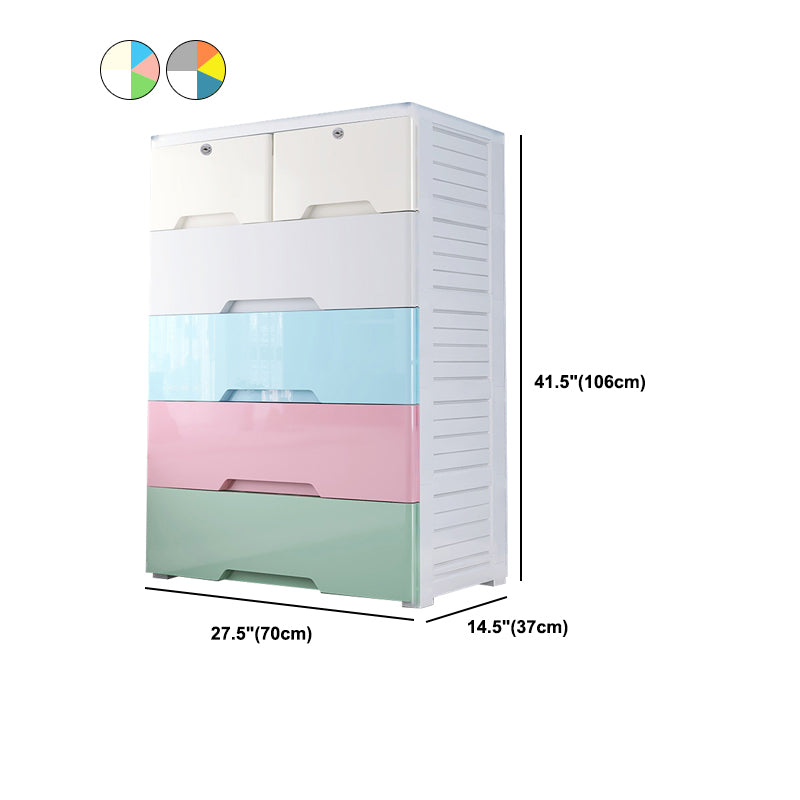 Plastic Home Non-Hanging Armoire Modern Style Storage Cabinet with Caster Wheels Clearhalo 'Armoires & Wardrobes' 'armoires_wardrobes' 'Bedroom Furniture' 'furn' 'furn_armoires_wardrobes' 'Furniture' 5652339