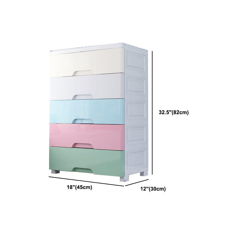Plastic Home Non-Hanging Armoire Modern Style Storage Cabinet with Caster Wheels Clearhalo 'Armoires & Wardrobes' 'armoires_wardrobes' 'Bedroom Furniture' 'furn' 'furn_armoires_wardrobes' 'Furniture' 5652341
