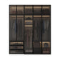 Brown Glass Door Wardrobe for Home Contemporary Hinged Door Storage Cabinet