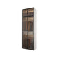 Brown Glass Door Wardrobe for Home Contemporary Hinged Door Storage Cabinet