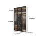 Brown Glass Door Wardrobe for Home Contemporary Hinged Door Storage Cabinet