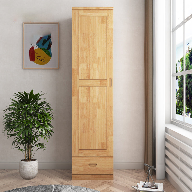 Traditional Wardrobe Cabinet Hinged Rubberwood Wardrobe Armoire 18"L x 20"W x 75"H Wood Clearhalo 'Armoires & Wardrobes' 'armoires_wardrobes' 'Bedroom Furniture' 'furn' 'furn_armoires_wardrobes' 'Furniture' 5652371