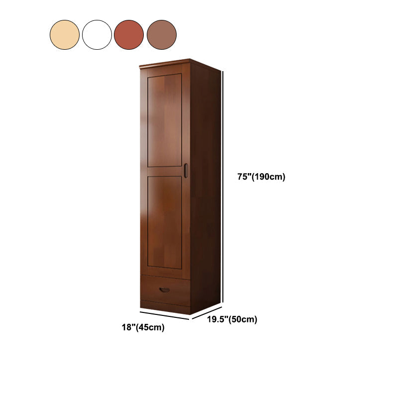 Traditional Wardrobe Cabinet Hinged Rubberwood Wardrobe Armoire Clearhalo 'Armoires & Wardrobes' 'armoires_wardrobes' 'Bedroom Furniture' 'furn' 'furn_armoires_wardrobes' 'Furniture' 5652383