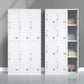 Contemporary Style Wardrobe Armoire Grey Steel Wardrobe Cabinet