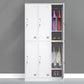 Contemporary Style Wardrobe Armoire Grey Steel Wardrobe Cabinet