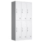 Contemporary Style Wardrobe Armoire Grey Steel Wardrobe Cabinet