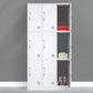 Contemporary Style Wardrobe Armoire Grey Steel Wardrobe Cabinet