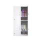 Contemporary Style Wardrobe Armoire Grey Steel Wardrobe Cabinet