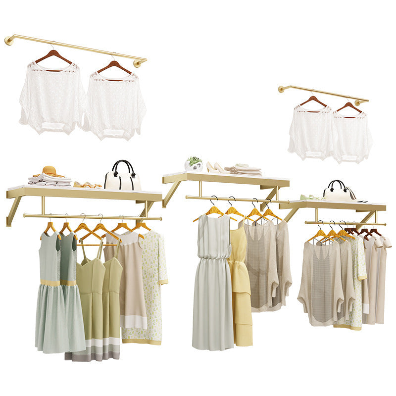 Gorgeous Style Coat Rack Metal Wall Mounted Gold Coat Rack Living Room Clearhalo 'Entry & Mudroom Furniture' 'furn' 'furn_hall_tree_coat_racks' 'Furniture' 'Hall Trees & Coat Racks' 'hall_tree_coat_racks' 5652620