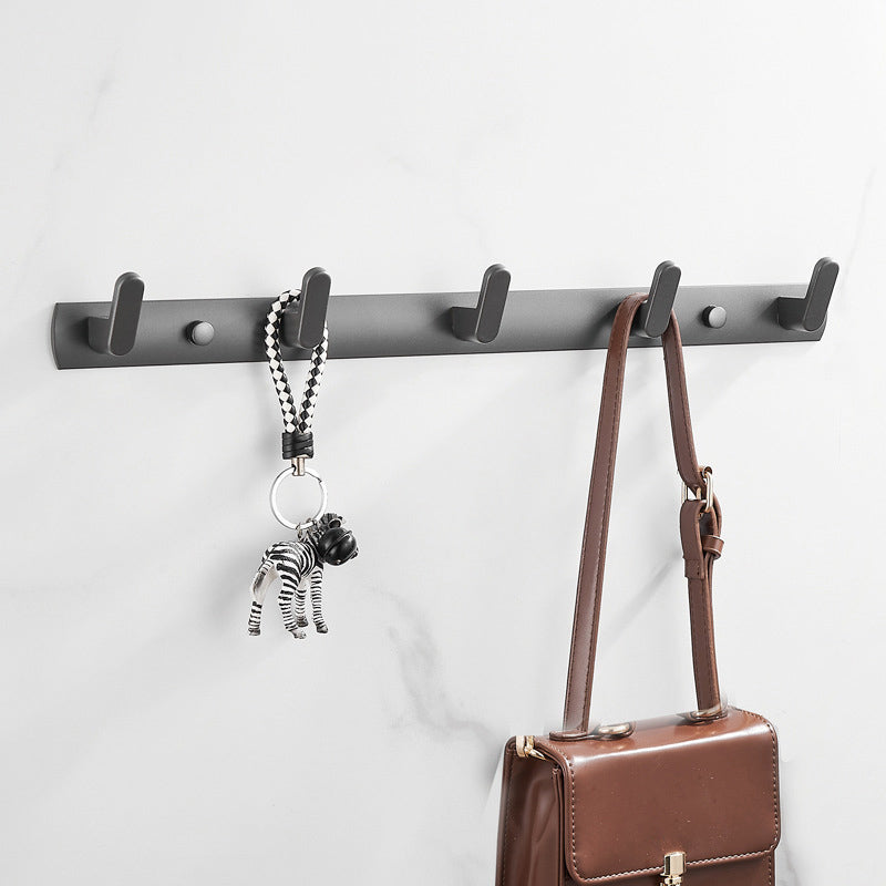 Stainless Steel Hall Stand Entryway Kit Wall-Mounted Hooks Coat Rack Clearhalo 'Entry & Mudroom Furniture' 'furn' 'furn_hall_tree_coat_racks' 'Furniture' 'Hall Trees & Coat Racks' 'hall_tree_coat_racks' 5652683