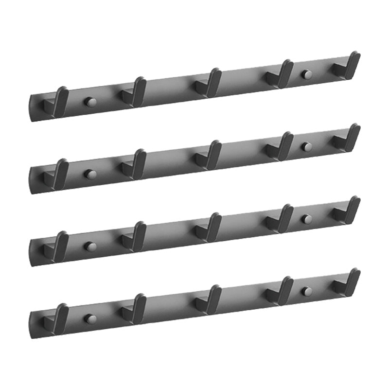 Stainless Steel Hall Stand Entryway Kit Wall-Mounted Hooks Coat Rack 4 Piece Set 5 Clearhalo 'Entry & Mudroom Furniture' 'furn' 'furn_hall_tree_coat_racks' 'Furniture' 'Hall Trees & Coat Racks' 'hall_tree_coat_racks' 5652694