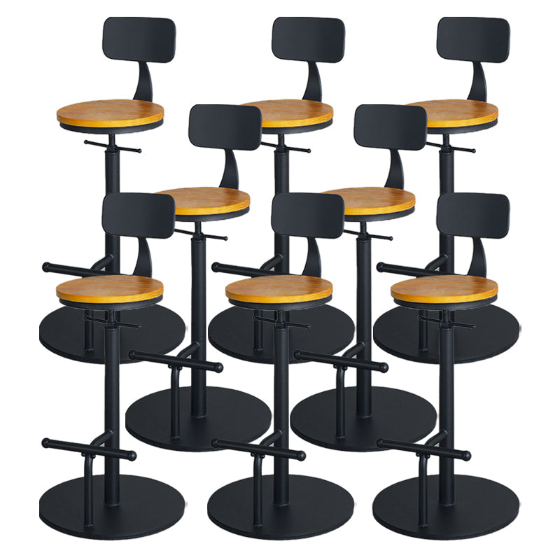 Scandinavische metalen barkruk lederen aanrechtkruk met 4 poten in matte afwerking