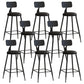 Contemporary Metal Stool PU Leather Barstools in Matte Finish for Indoor