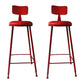 Contemporary Metal Stool PU Leather Barstools in Matte Finish for Indoor