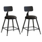 Contemporary Metal Stool PU Leather Barstools in Matte Finish for Indoor