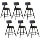 Contemporary Metal Stool PU Leather Barstools in Matte Finish for Indoor