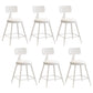 Contemporary Metal Stool PU Leather Barstools in Matte Finish for Indoor