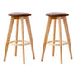 Contemporary Wood Barstool Fabric Upholstered Counter Stool in Matte Finish for Indoor