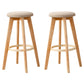 Contemporary Wood Barstool Fabric Upholstered Counter Stool in Matte Finish for Indoor