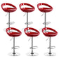 Contemporary Metal Barstool Adjustable Plastic Counter Stool in Matte Finish for Indoor Red 6 Piece Set Clearhalo 'Bar Furniture' 'Bar Stools' 'bar_stools' 'furn' 'furn_bar_stools' 'Furniture' 'Kitchen & Dining Furniture' 5653909