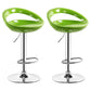 Contemporary Metal Barstool Adjustable Plastic Counter Stool in Matte Finish for Indoor Green 2 Piece Set Clearhalo 'Bar Furniture' 'Bar Stools' 'bar_stools' 'furn' 'furn_bar_stools' 'Furniture' 'Kitchen & Dining Furniture' 5653918