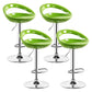 Contemporary Metal Barstool Adjustable Plastic Counter Stool in Matte Finish for Indoor Green 4 Piece Set Clearhalo 'Bar Furniture' 'Bar Stools' 'bar_stools' 'furn' 'furn_bar_stools' 'Furniture' 'Kitchen & Dining Furniture' 5653919