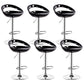 Contemporary Metal Barstool Adjustable Plastic Counter Stool in Matte Finish for Indoor Black 6 Piece Set Clearhalo 'Bar Furniture' 'Bar Stools' 'bar_stools' 'furn' 'furn_bar_stools' 'Furniture' 'Kitchen & Dining Furniture' 5653925