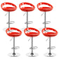 Contemporary Metal Barstool Adjustable Plastic Counter Stool in Matte Finish for Indoor Orange 6 Piece Set Clearhalo 'Bar Furniture' 'Bar Stools' 'bar_stools' 'furn' 'furn_bar_stools' 'Furniture' 'Kitchen & Dining Furniture' 5653935