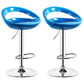 Contemporary Metal Barstool Adjustable Plastic Counter Stool in Matte Finish for Indoor Sky Blue 2 Piece Set Clearhalo 'Bar Furniture' 'Bar Stools' 'bar_stools' 'furn' 'furn_bar_stools' 'Furniture' 'Kitchen & Dining Furniture' 5653938