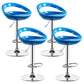 Contemporary Metal Barstool Adjustable Plastic Counter Stool in Matte Finish for Indoor Sky Blue 4 Piece Set Clearhalo 'Bar Furniture' 'Bar Stools' 'bar_stools' 'furn' 'furn_bar_stools' 'Furniture' 'Kitchen & Dining Furniture' 5653939