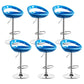 Contemporary Metal Barstool Adjustable Plastic Counter Stool in Matte Finish for Indoor Sky Blue 6 Piece Set Clearhalo 'Bar Furniture' 'Bar Stools' 'bar_stools' 'furn' 'furn_bar_stools' 'Furniture' 'Kitchen & Dining Furniture' 5653940