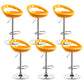 Contemporary Metal Barstool Adjustable Plastic Counter Stool in Matte Finish for Indoor Yellow 6 Piece Set Clearhalo 'Bar Furniture' 'Bar Stools' 'bar_stools' 'furn' 'furn_bar_stools' 'Furniture' 'Kitchen & Dining Furniture' 5653945