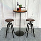 Industrial Metal Barstool Faux Leather Upholstered Counter Stool in Matte Finish