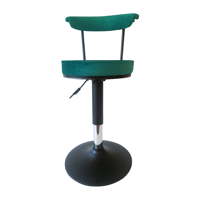 Scandinavian Metal Barstool Fabric Upholstered Counter Stool in Matte Finish for Indoor Green Black 1 Piece Clearhalo 'Bar Furniture' 'Bar Stools' 'bar_stools' 'furn' 'furn_bar_stools' 'Furniture' 'Kitchen & Dining Furniture' 5654131