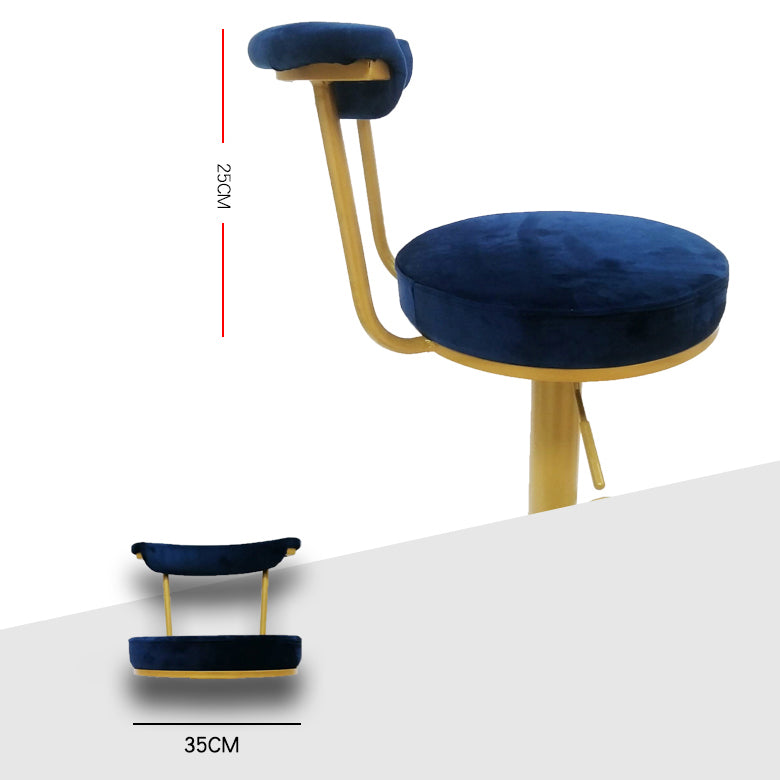 Scandinavian Metal Barstool Fabric Upholstered Counter Stool in Matte Finish for Indoor Clearhalo 'Bar Furniture' 'Bar Stools' 'bar_stools' 'furn' 'furn_bar_stools' 'Furniture' 'Kitchen & Dining Furniture' 5654140